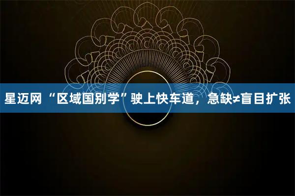 星迈网 “区域国别学”驶上快车道，急缺≠盲目扩张